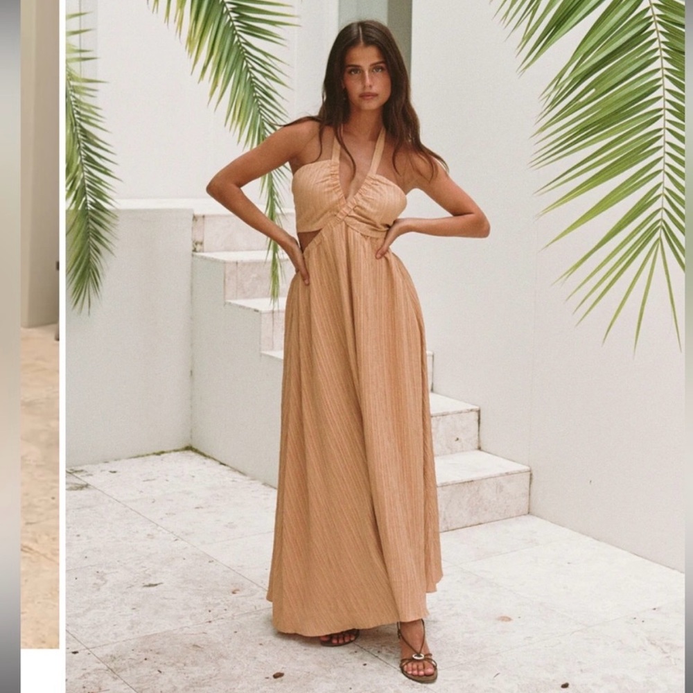 Sabo Skirt Tan Maxi Dress